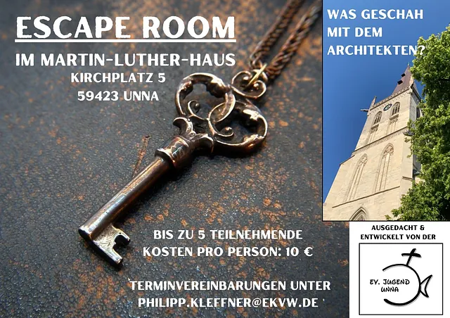 Escape Room Flyer mit Schlüssel