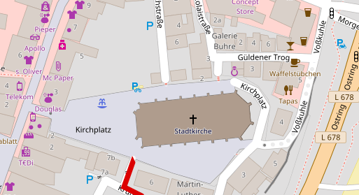 Stadtplan Kirchplatz/Stadtkirche